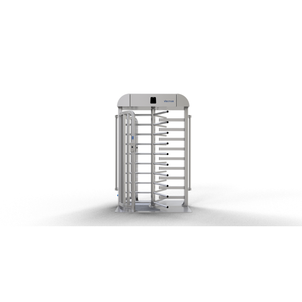 V-Turnstile | dimensions: 1200 x 1500 x 2370 mm, passage width: 600 mm | on steel plate | purely mechanical